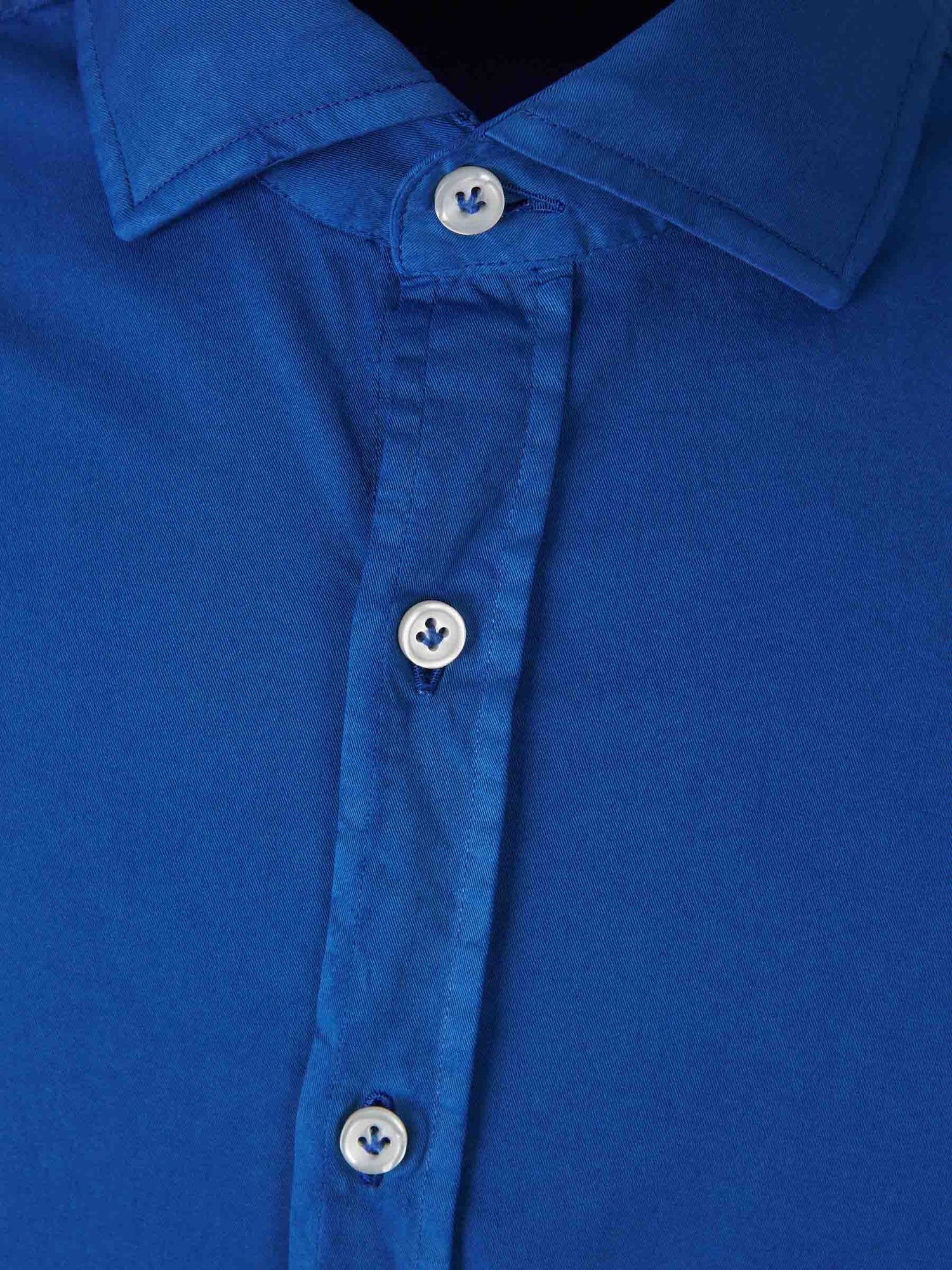 Santa Eulalia Hombre Barcelona Camisa Lisa Algodón color Azul Cobalto sku 531-006433 04 - Foto 3