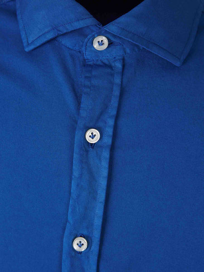 Santa Eulalia Hombre Barcelona Camisa Lisa Algodón color Azul Cobalto sku 531-006433 04 - Foto 3