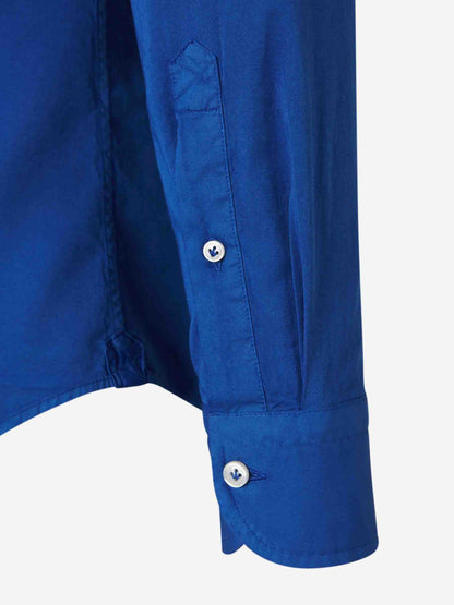 Santa Eulalia Hombre Barcelona Camisa Lisa Algodón color Azul Cobalto sku 531-006433 04 - Foto 4