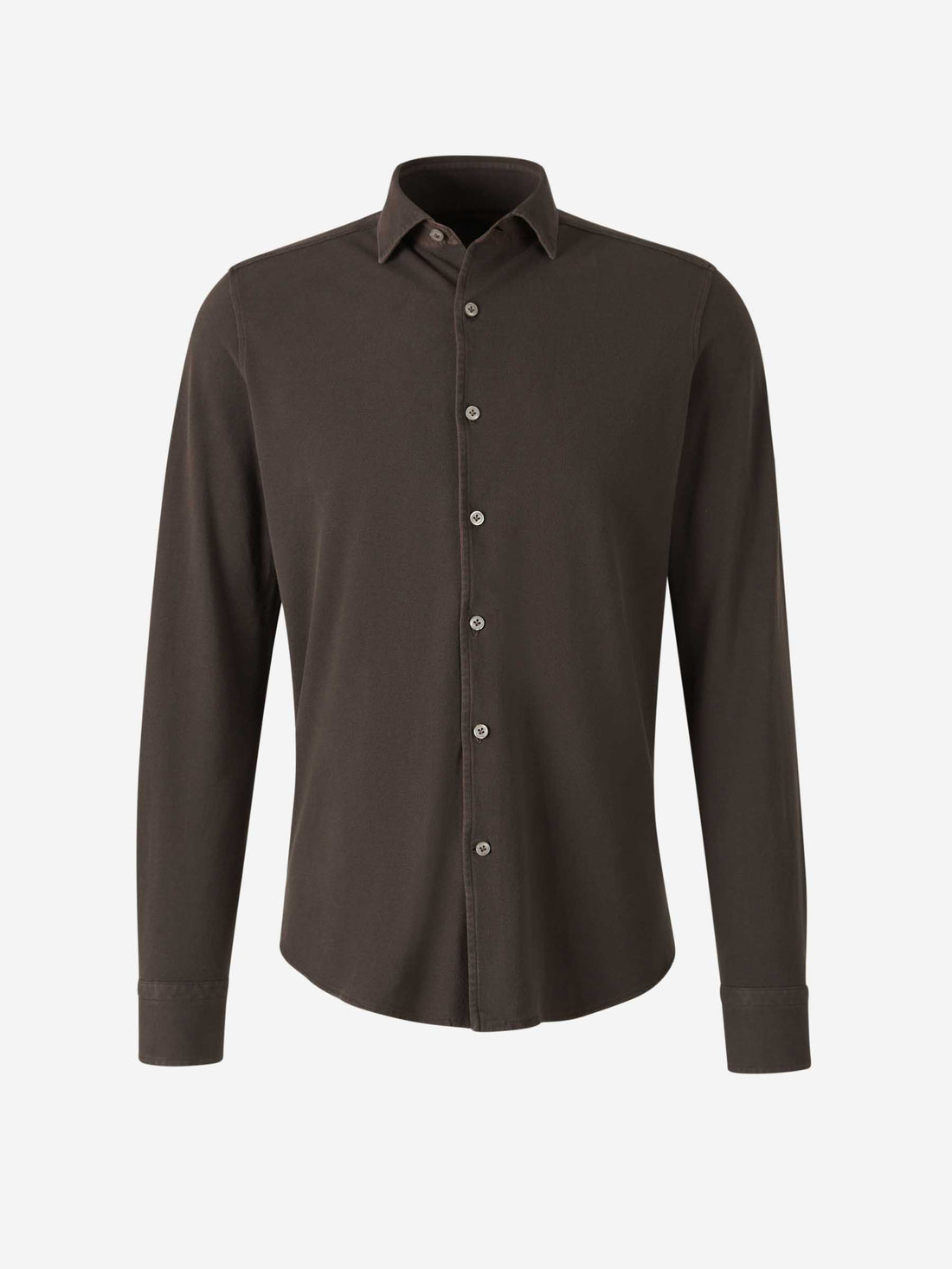 Santa Eulalia Hombre Barcelona Camisa Lisa Algodón color Marrón Oscuro sku 531-006435 01 - Foto 1