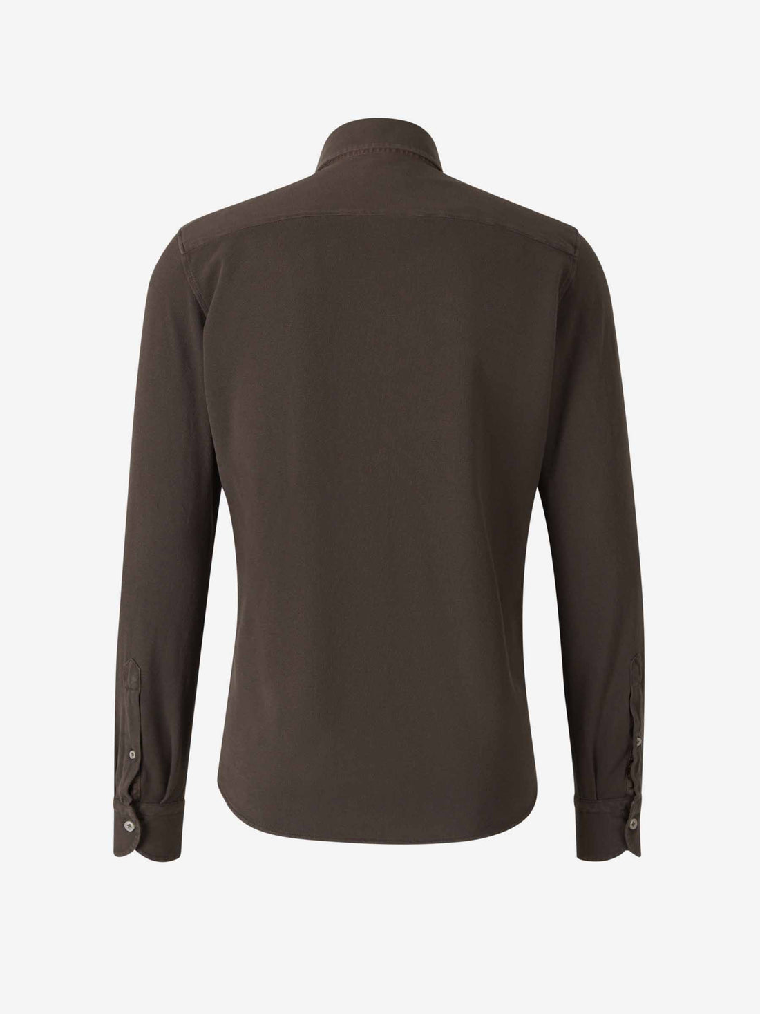 Santa Eulalia Hombre Barcelona Camisa Lisa Algodón color Marrón Oscuro sku 531-006435 01 - Foto 2