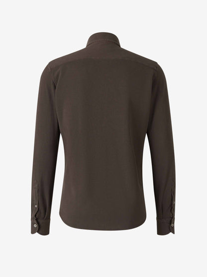 Santa Eulalia Hombre Barcelona Camisa Lisa Algodón color Marrón Oscuro sku 531-006435 01 - Foto 2