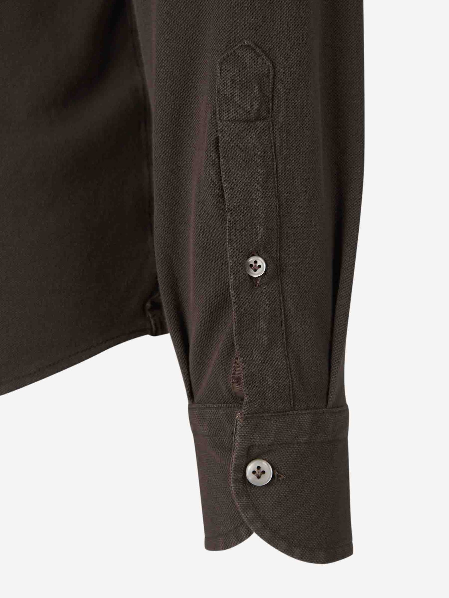 Santa Eulalia Hombre Barcelona Camisa Lisa Algodón color Marrón Oscuro sku 531-006435 01 - Foto 5