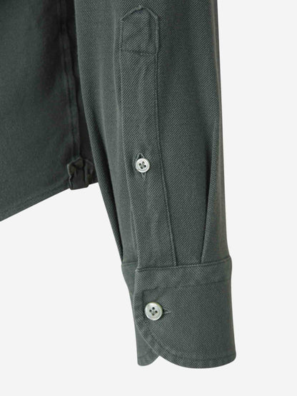 Santa Eulalia Hombre Barcelona Camisa Lisa Algodón color Verde Oscuro sku 531-006435 02 - Foto 4