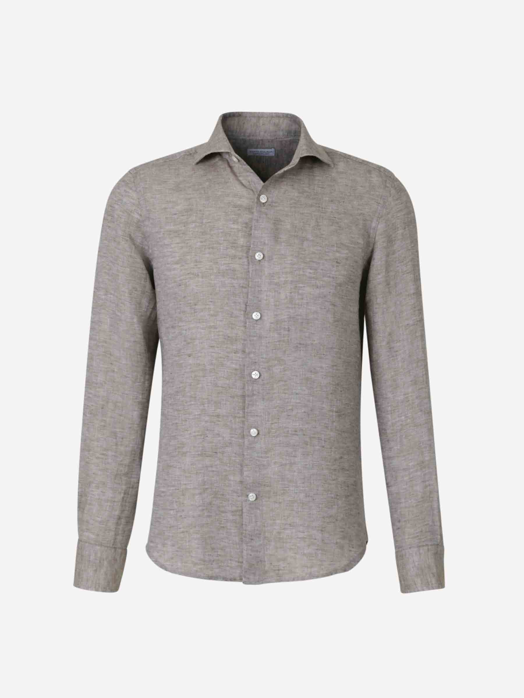 Santa Eulalia Hombre Barcelona Camisa Jaspeada Lino color Camel sku 531-006436 01 - Foto 1