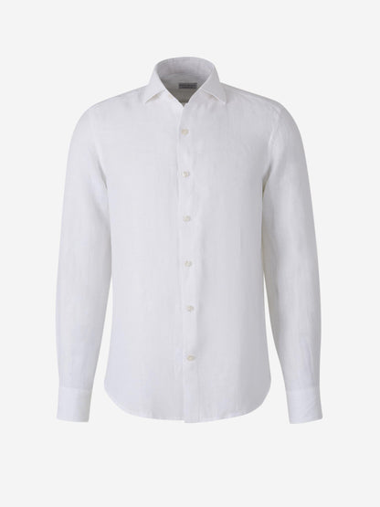 Santa Eulalia Hombre Barcelona Camisa Jaspeada Lino color Blanco sku 531-006436 02 - Foto 1