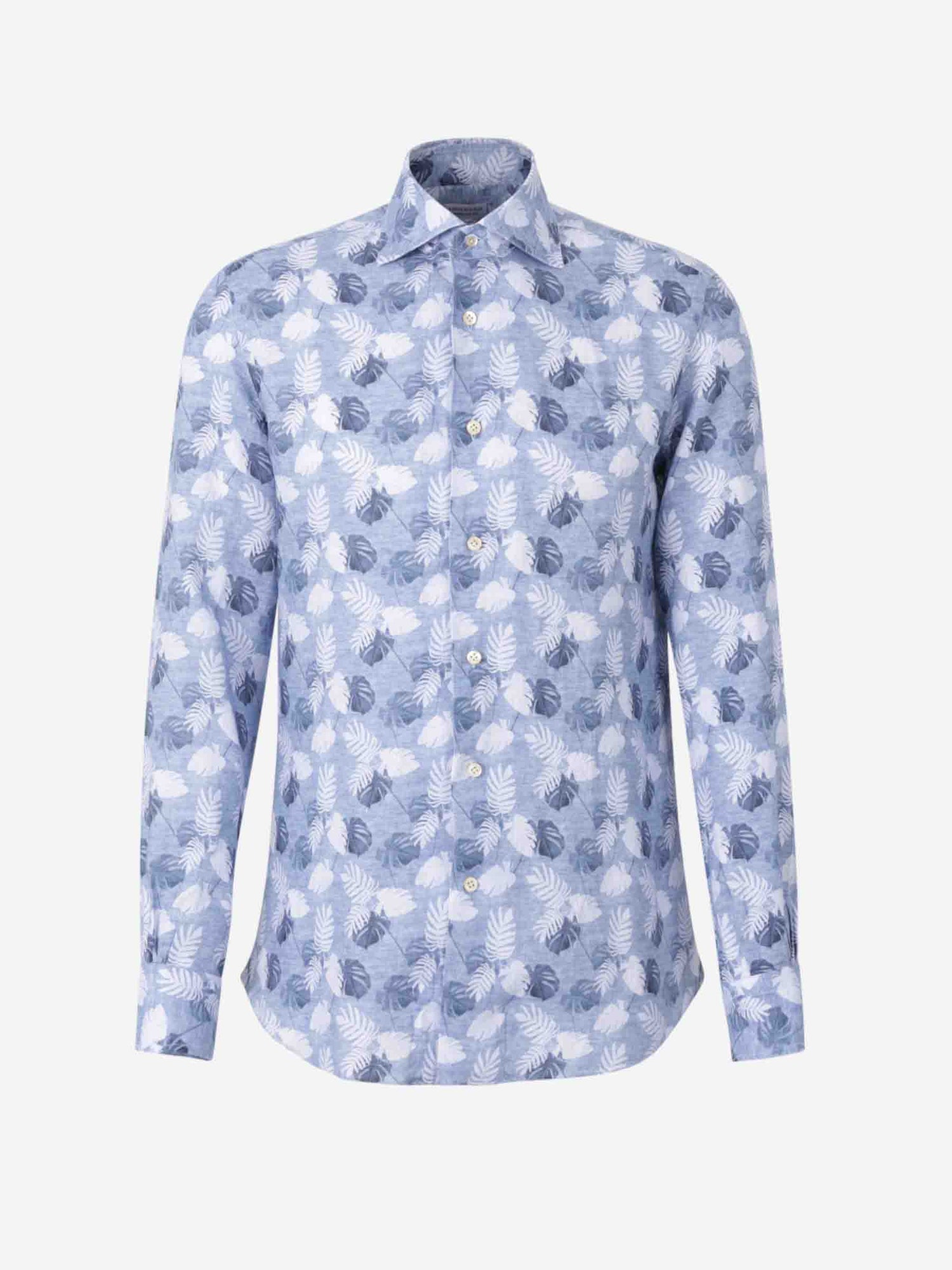 Santa Eulalia Hombre Barcelona Camisa Estampado Lino color Azul sku 531-006438 01 - Foto 1