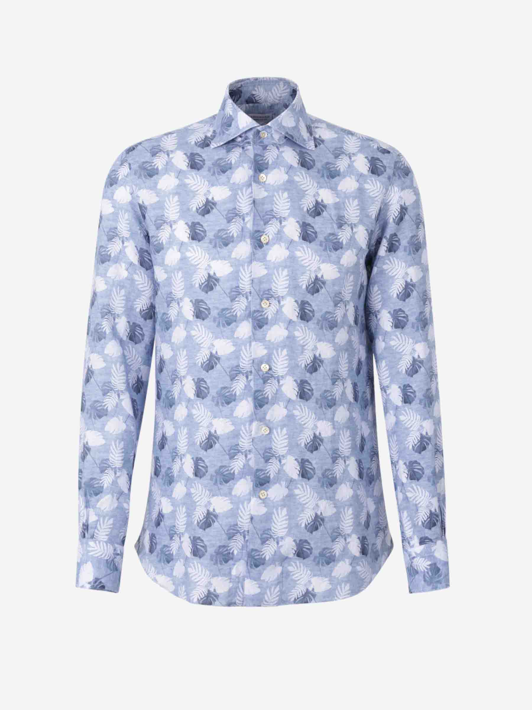 Santa Eulalia Hombre Barcelona Camisa Estampado Lino color Azul sku 531-006438 01 - Foto 1