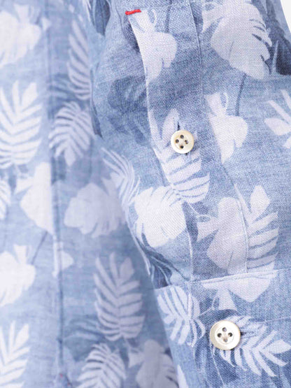 Santa Eulalia Hombre Barcelona Camisa Estampado Lino color Azul sku 531-006438 01 - Foto 4