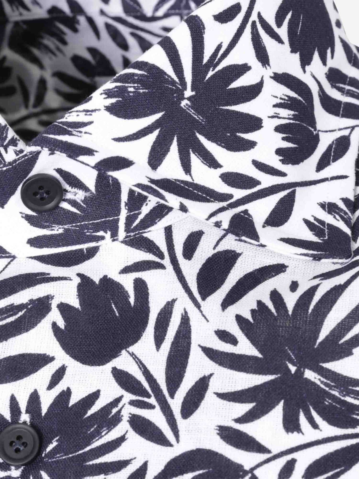 Outlet online Santa Eulalia Hombre Camisa Floral Lino color Azul Marino sku 531-006439 01 - Foto 3