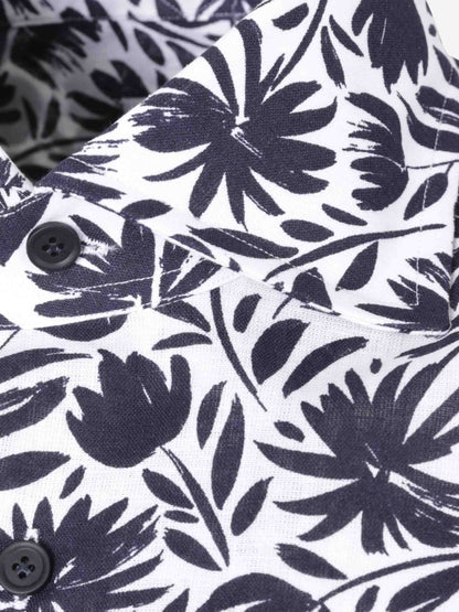 Outlet online Santa Eulalia Hombre Camisa Floral Lino color Azul Marino sku 531-006439 01 - Foto 3