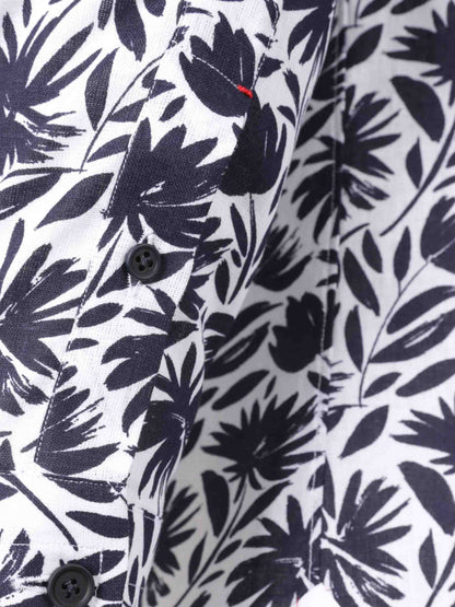 Outlet online Santa Eulalia Hombre Camisa Floral Lino color Azul Marino sku 531-006439 01 - Foto 4