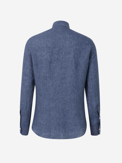 Santa Eulalia Hombre Barcelona Camisa Lisa Lino color Azul Marino sku 531-006442 02 - Foto 2