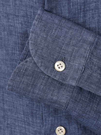 Santa Eulalia Hombre Barcelona Camisa Lisa Lino color Azul Marino sku 531-006442 02 - Foto 3