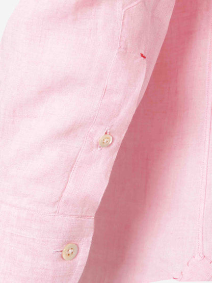 Santa Eulalia Hombre Barcelona Camisa Lisa Lino color Rosa Palo sku 531-006442 04 - Foto 3