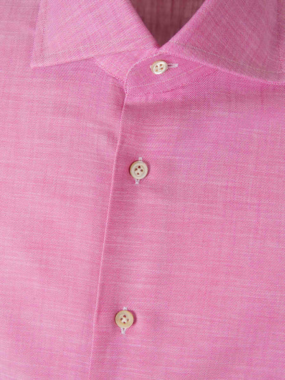 Outlet online Santa Eulalia Hombre Camisa Jaspeada Algodón color Rosa sku 531-006443 03 - Foto 3