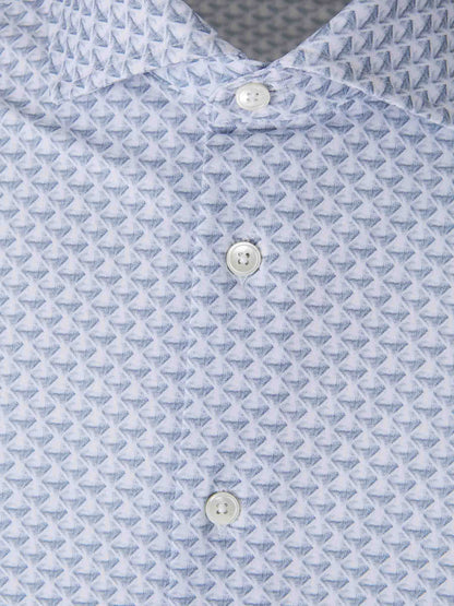 Traiano Milano Hombre Barcelona Camisa Estampado Rossini color Azul sku 531-006456 02 - Foto 3