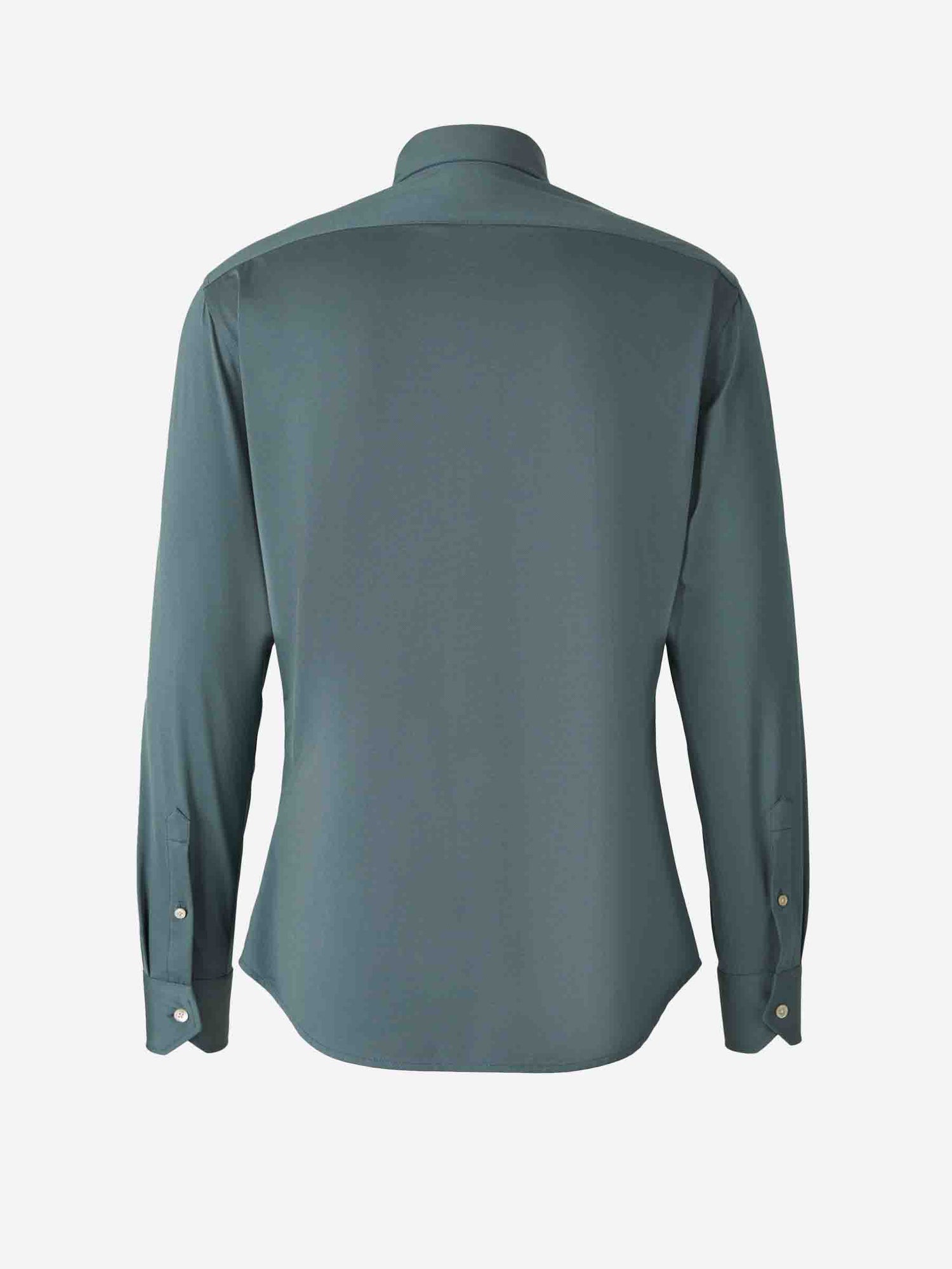 Traiano Milano Hombre Barcelona Camisa Lisa Elástica color Verde Oscuro sku 531-006459 01 - Foto 2