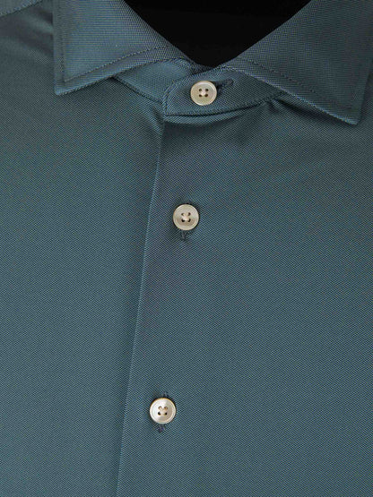Traiano Milano Hombre Barcelona Camisa Lisa Elástica color Verde Oscuro sku 531-006459 01 - Foto 3
