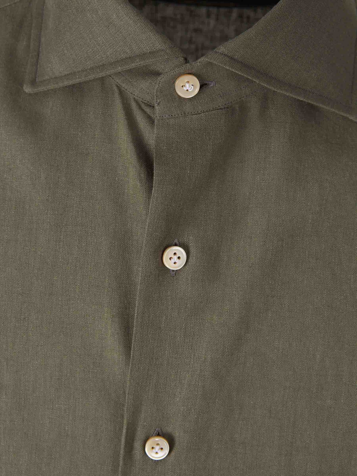 Borrelli Hombre Barcelona Camisa Motivo Rayas color Verde Militar sku 531-006470 01 - Foto 3