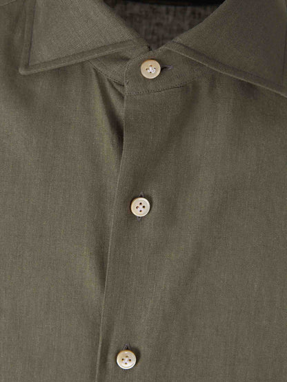 Borrelli Hombre Barcelona Camisa Motivo Rayas color Verde Militar sku 531-006470 01 - Foto 3