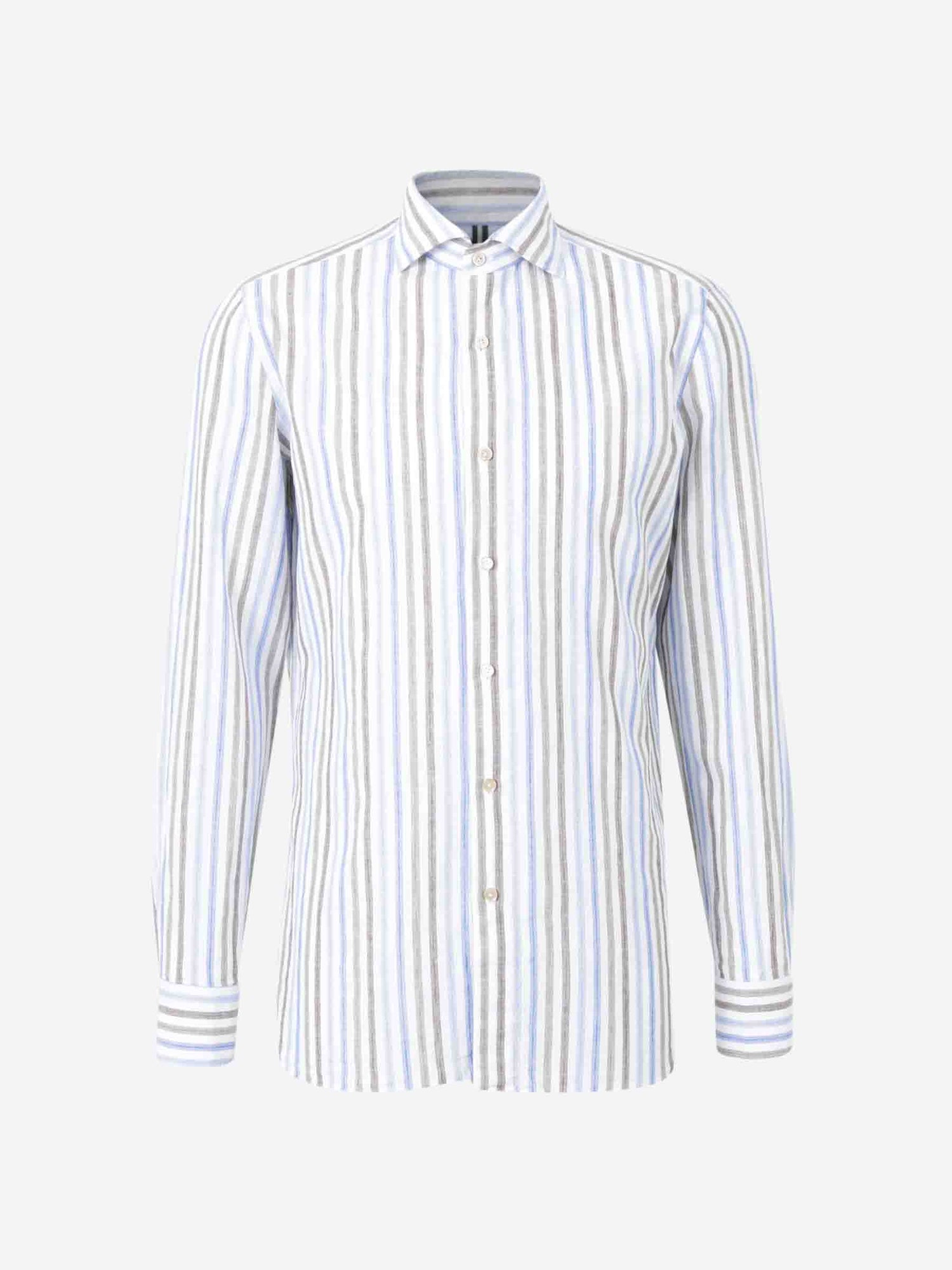 Borrelli Hombre Barcelona Camisa Motivo Rayas color Azul sku 531-006470 02 - Foto 1