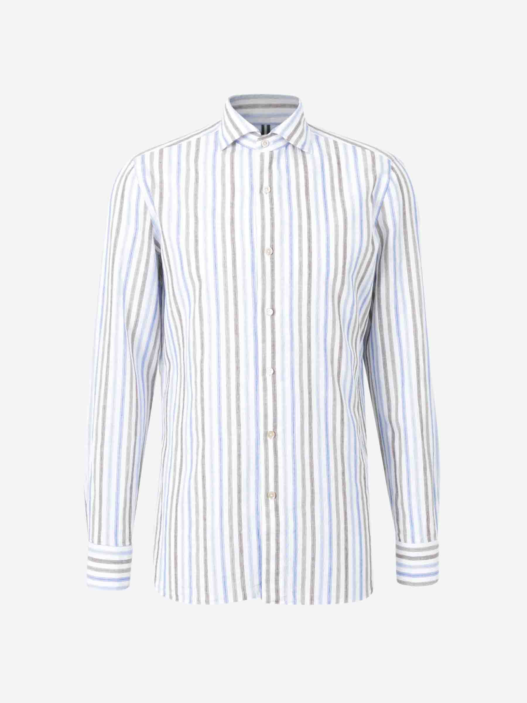 Borrelli Hombre Barcelona Camisa Motivo Rayas color Azul sku 531-006470 02 - Foto 1