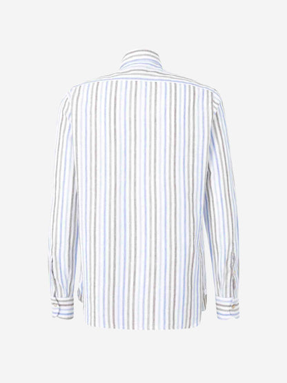 Borrelli Hombre Barcelona Camisa Motivo Rayas color Azul sku 531-006470 02 - Foto 2