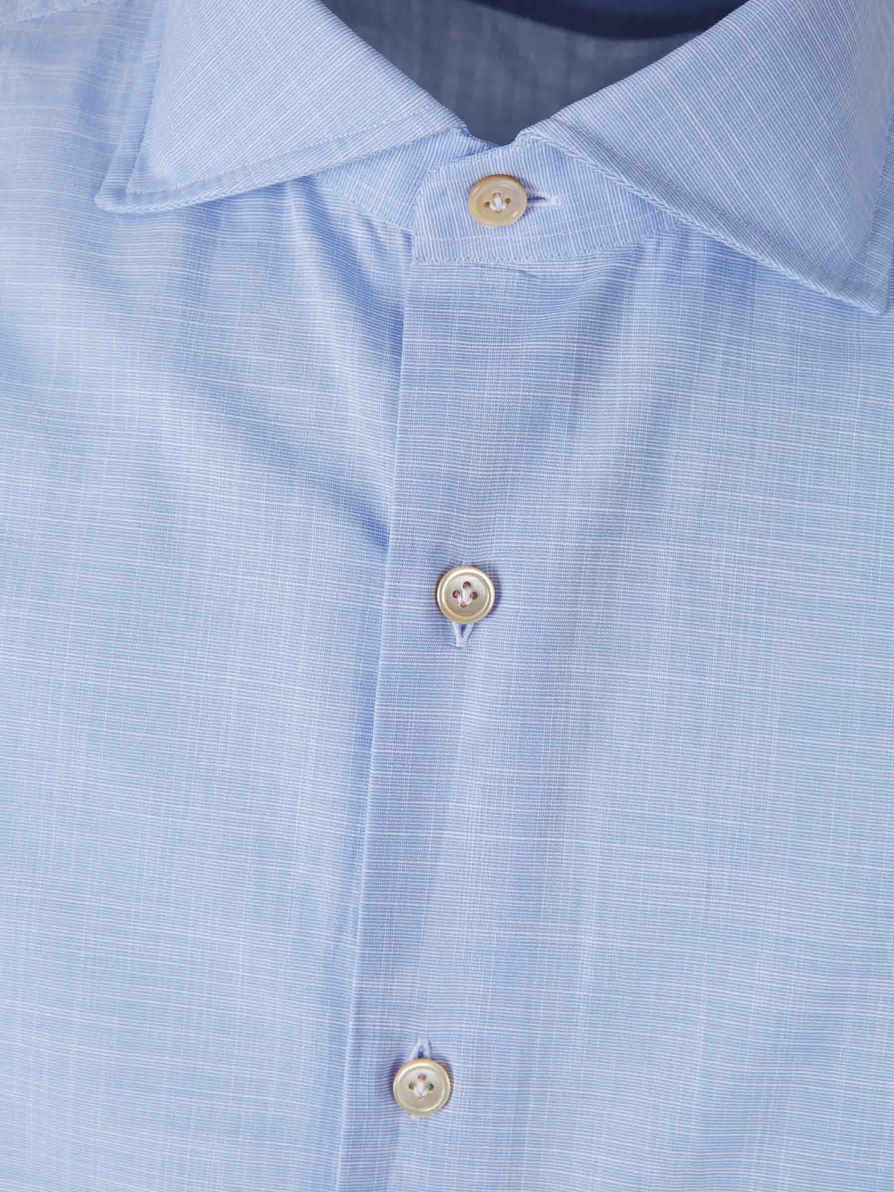 Borrelli Hombre Barcelona Camisa Jaspeada Algodón color Azul sku 531-006472 01 - Foto 3