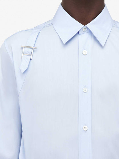 Alexander McQueen Hombre Barcelona Camisa Arnés Algodón color Azul Celeste sku 531-006477 01 - Foto 5