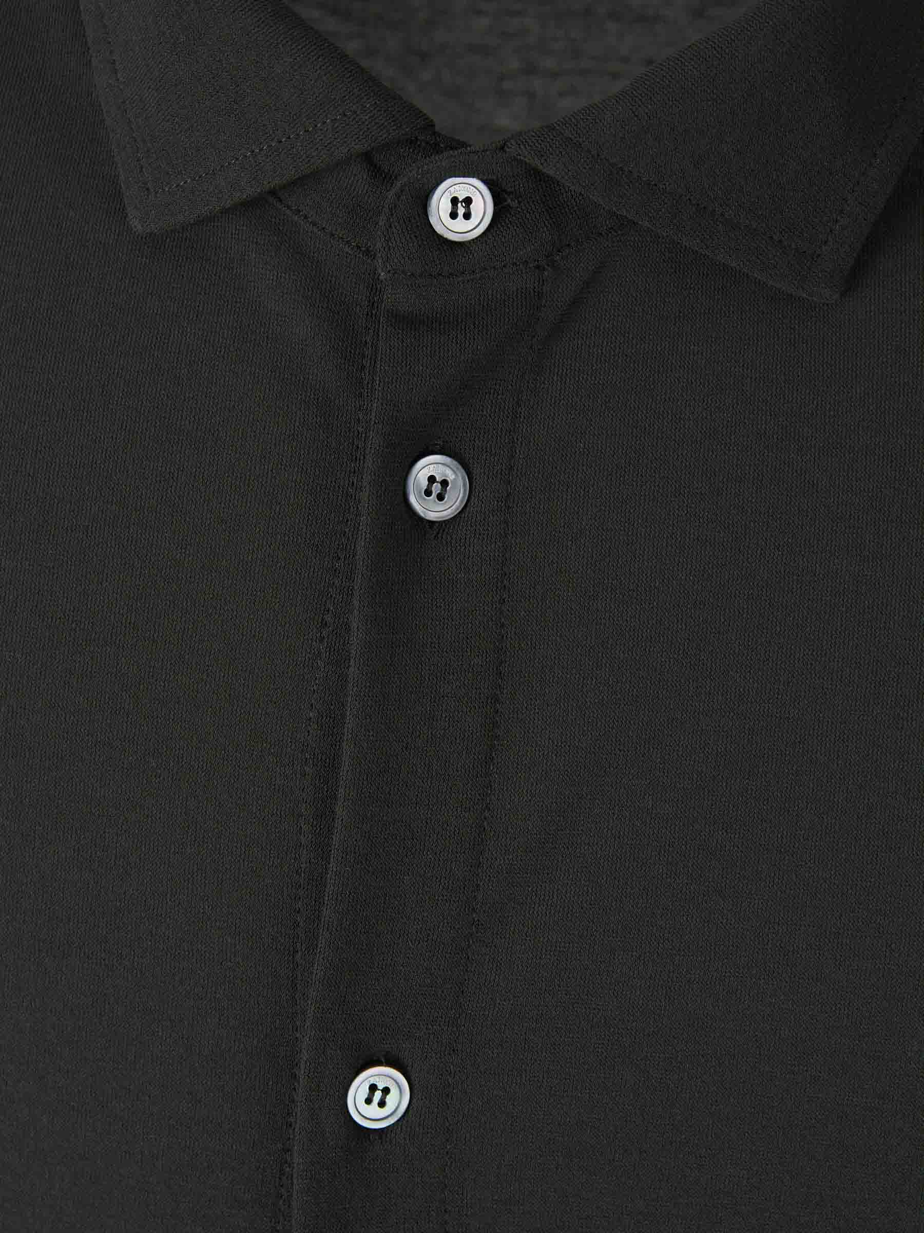 Zanone Hombre Barcelona Camisa Aberturas Algodón color Verde Militar sku 531-006482 03 - Foto 3