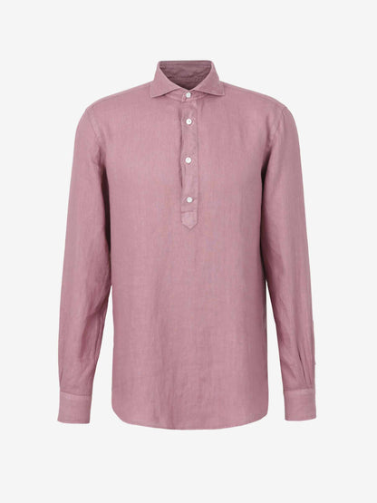 Vincenzo di Ruggiero Hombre Barcelona Camisa Lino Lisa color Cereza sku 531-006483 01 - Foto 1