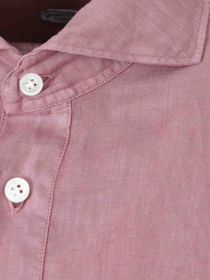 Vincenzo di Ruggiero Hombre Barcelona Camisa Lino Lisa color Cereza sku 531-006483 01 - Foto 3