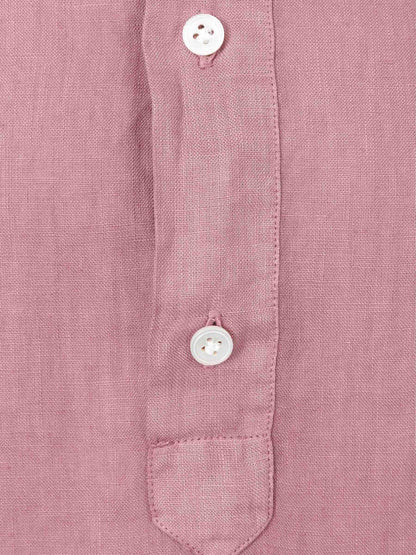 Vincenzo di Ruggiero Hombre Barcelona Camisa Lino Lisa color Cereza sku 531-006483 01 - Foto 4