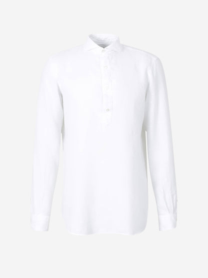 Vincenzo di Ruggiero Hombre Barcelona Camisa Lino Lisa color Blanco sku 531-006483 02 - Foto 1