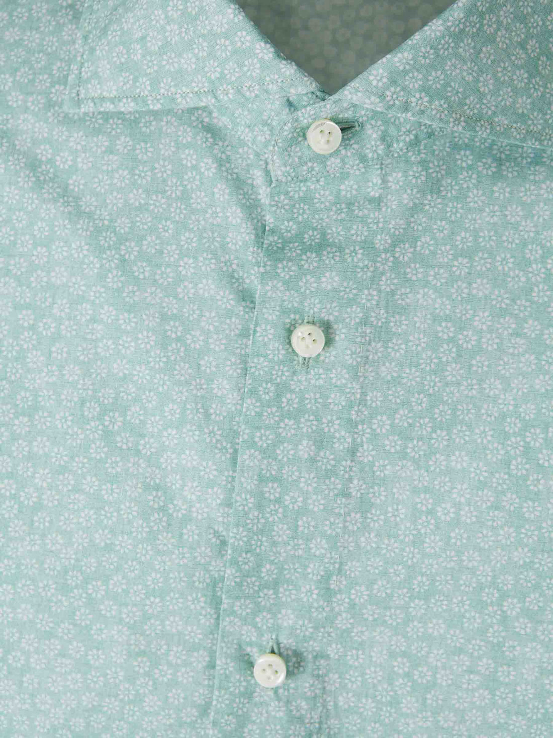 Outlet online Vincenzo di Ruggiero Hombre Camisa Floral Algodón color Verde Menta sku 531-006486 01 - Foto 2