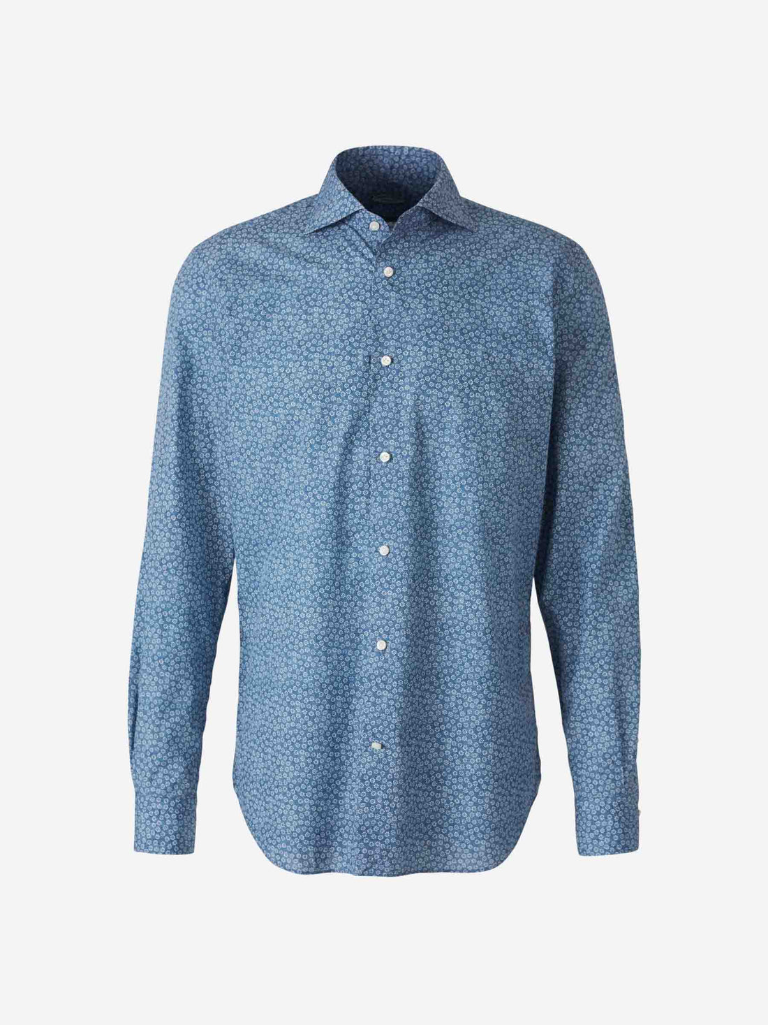 Vincenzo di Ruggiero Hombre Barcelona Camisa Floral Algodón color Azul Cobalto sku 531-006486 02 - Foto 1