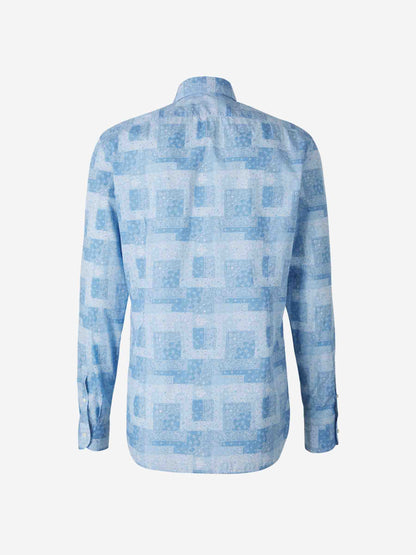 Vincenzo di Ruggiero Hombre Barcelona Camisa Paisley Algodón color Azul sku 531-006488 01 - Foto 2