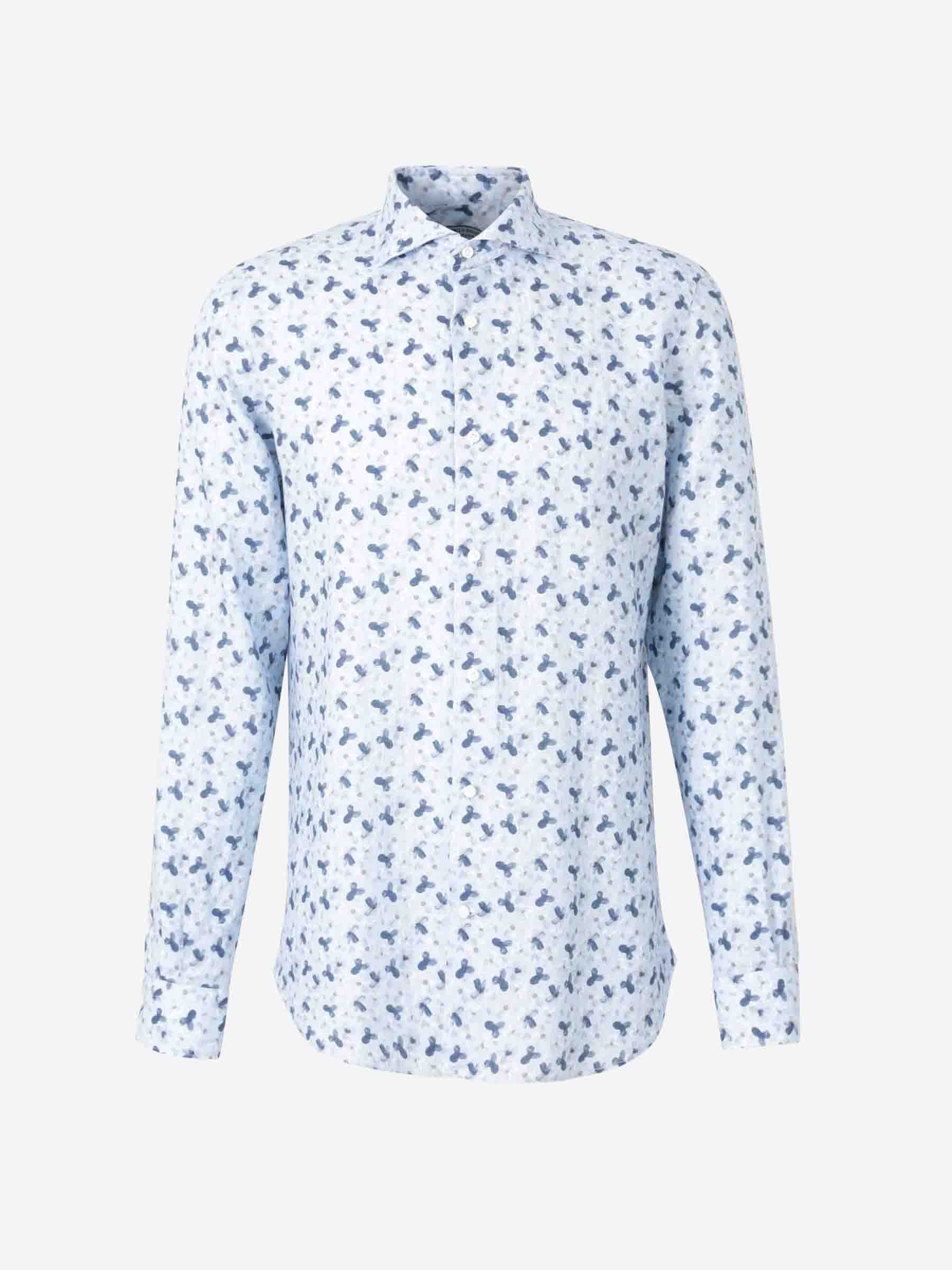 Vincenzo di Ruggiero Hombre Barcelona Camisa Motivo Floral color Azul sku 531-006490 01 - Foto 1