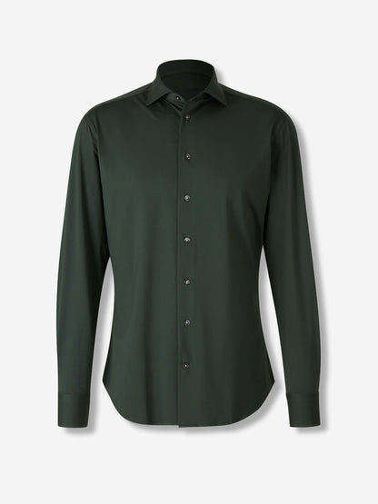 Outlet online Traiano Milano Hombre Camisa Vestir Lisa color Verde Oscuro sku 531-006503 01 - Foto 1