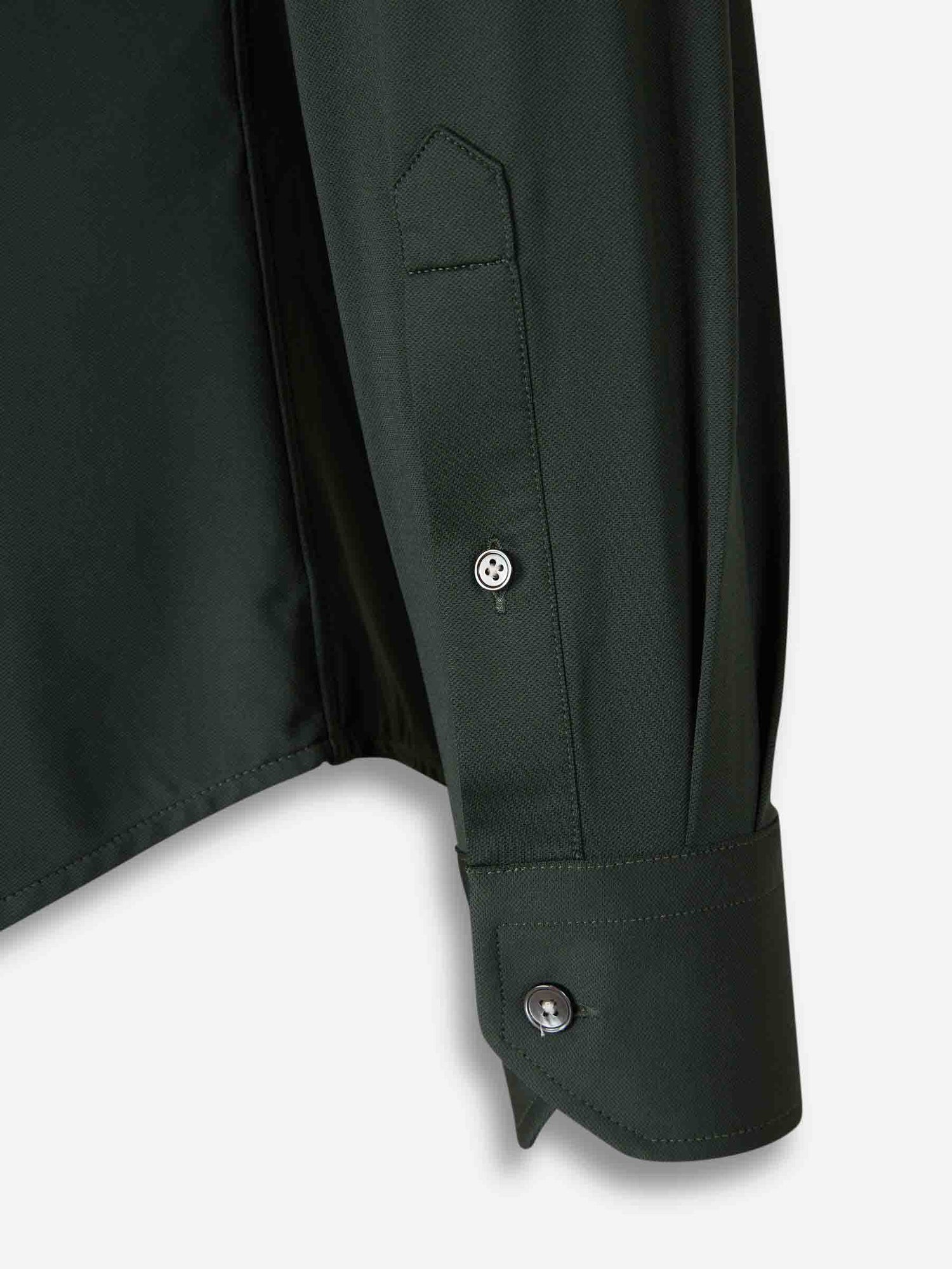 Outlet online Traiano Milano Hombre Camisa Vestir Lisa color Verde Oscuro sku 531-006503 01 - Foto 4