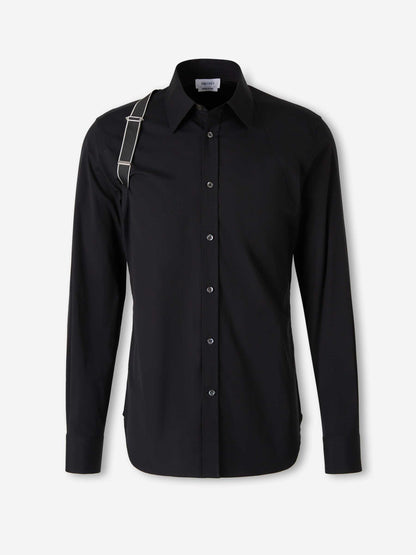 Outlet online McQueen Hombre Camisa Harness color Negro sku 531-006511 03 - Foto 1