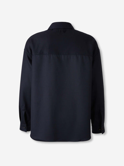 Outlet online Jacquemus Hombre Camisa Cuadro Asimétrica color Azul Noche sku 531-006516 01 - Foto 2