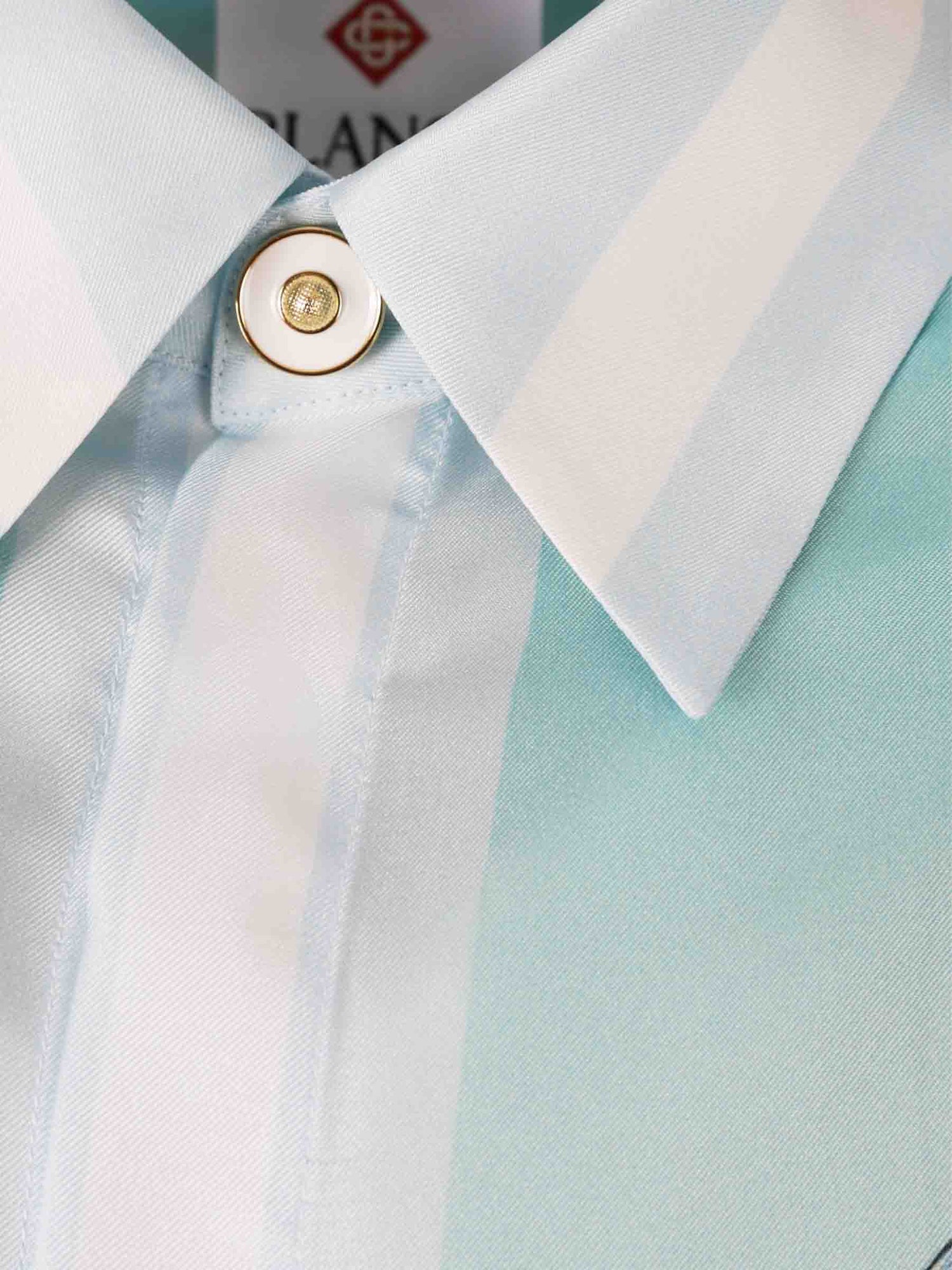 Outlet online Casablanca Hombre Camisa Seda Estampado color Azul sku 531-006523 04 - Foto 3