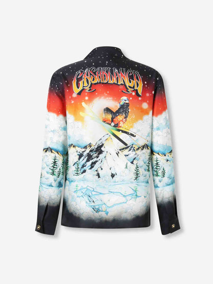 Outlet online Casablanca Hombre Camisa Estampada Seda color Multicolor sku 531-006525 01 - Foto 2
