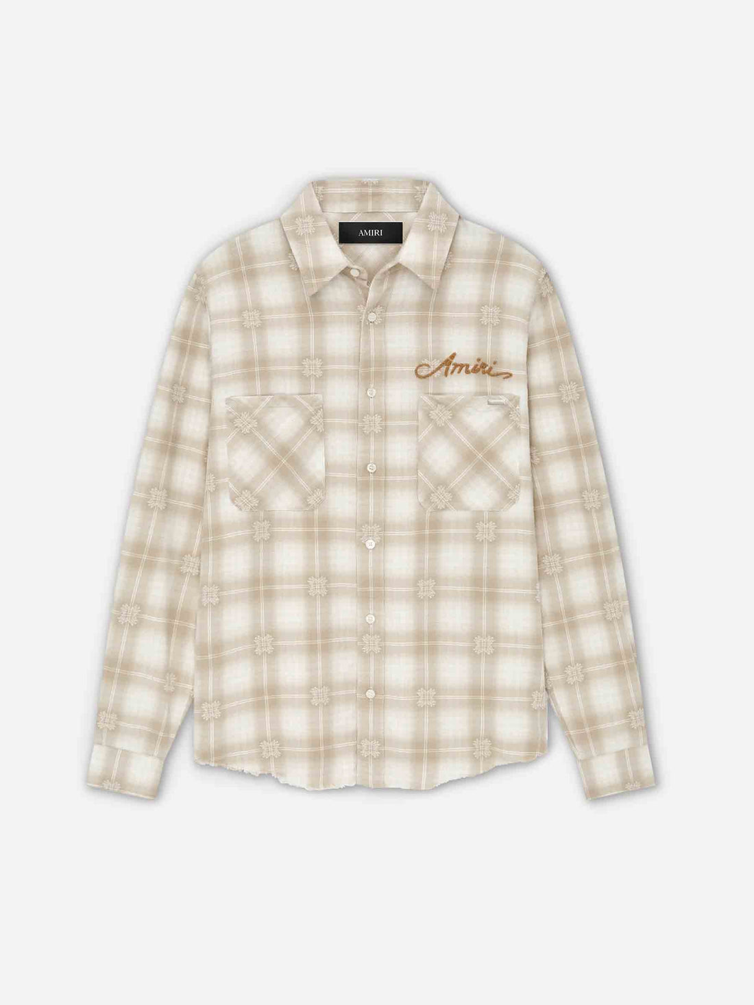 Outlet online Amiri Hombre Camisa Motivo Cuadros color Beige sku 531-006530 01 - Foto 1