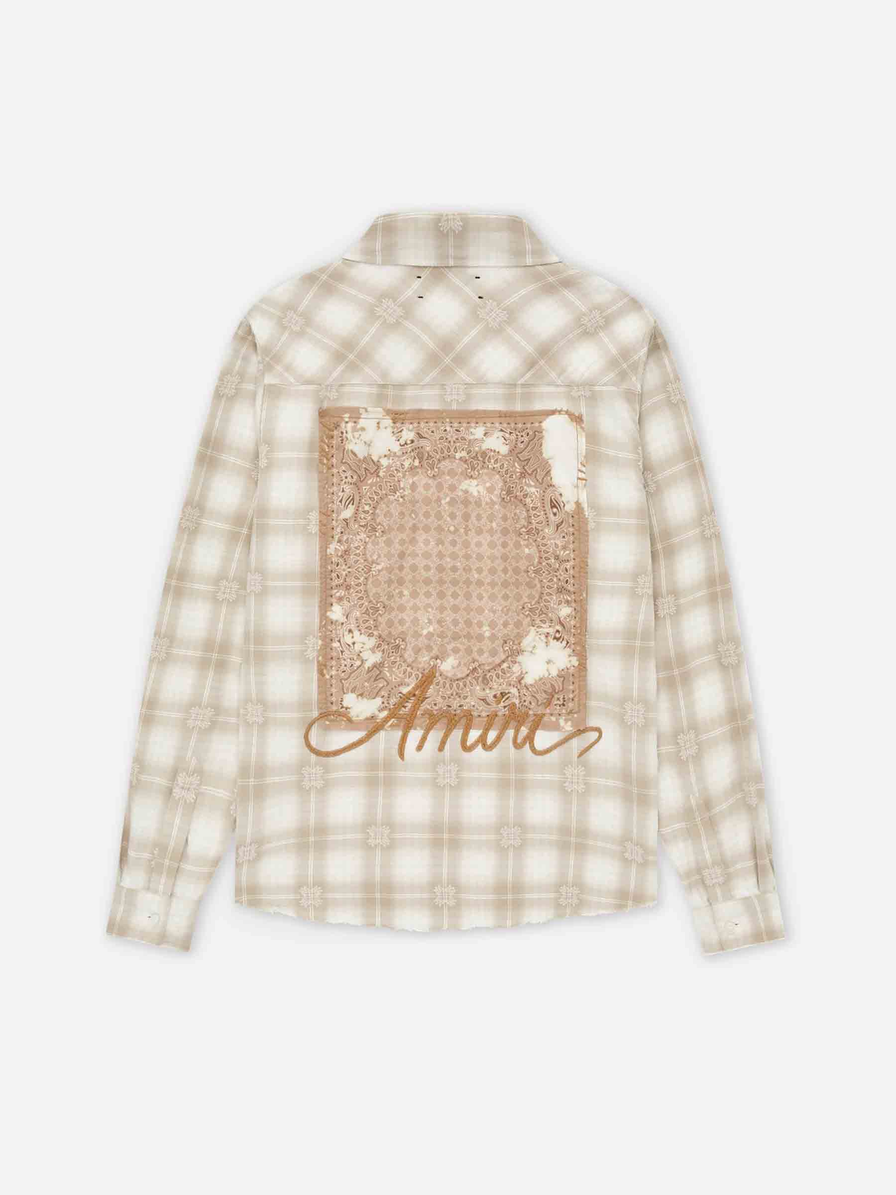 Outlet online Amiri Hombre Camisa Motivo Cuadros color Beige sku 531-006530 01 - Foto 2