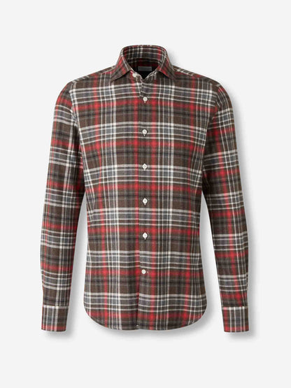 Outlet online Santa Eulalia Hombre Camisa Motivo Cuadros color Rojo sku 531-006534 01 - Foto 1