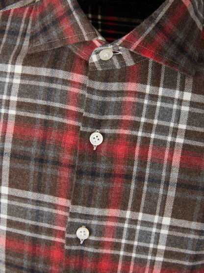 Outlet online Santa Eulalia Hombre Camisa Motivo Cuadros color Rojo sku 531-006534 01 - Foto 3