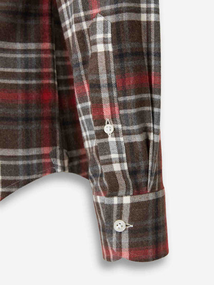 Outlet online Santa Eulalia Hombre Camisa Motivo Cuadros color Rojo sku 531-006534 01 - Foto 4